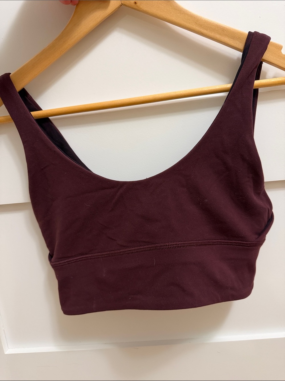 Reversible size 6 lululemon Women’s Scoop Neck Bralette - Deep Plum